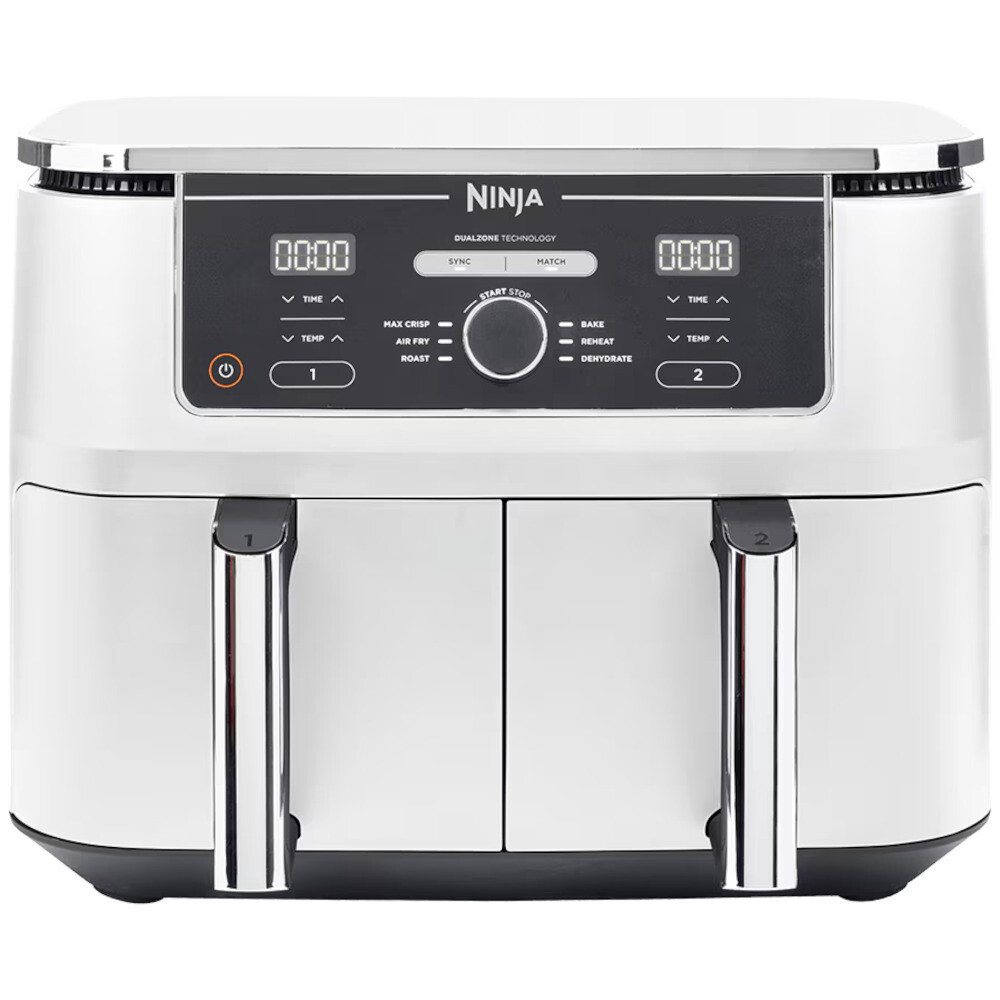 Ninja Foodi Max Dual Zone Air Fryer με Διπλό Αποσπώμενο Κάδο 9.5lt Λευκό