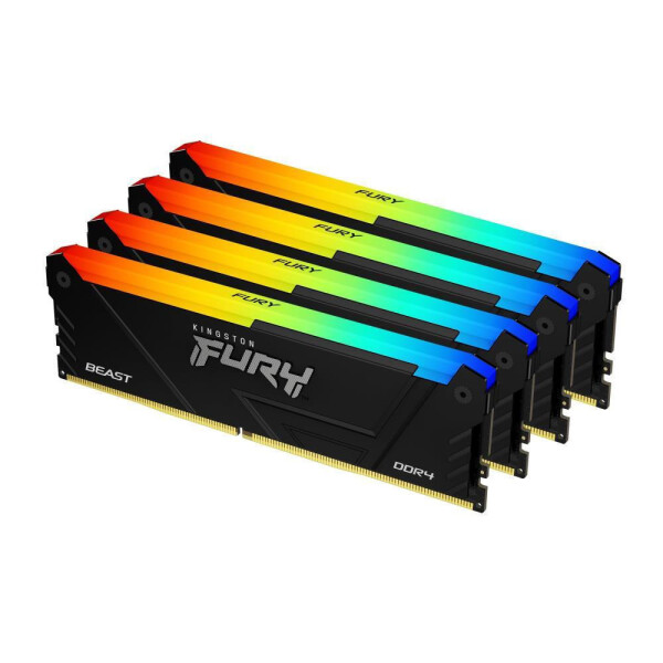 Kingston Fury Beast DDR4 128GB RAM με 4x32GB Modules και Ταχύτητα 3600 για Desktop Κωδικός KF436C18BB2AK4/128