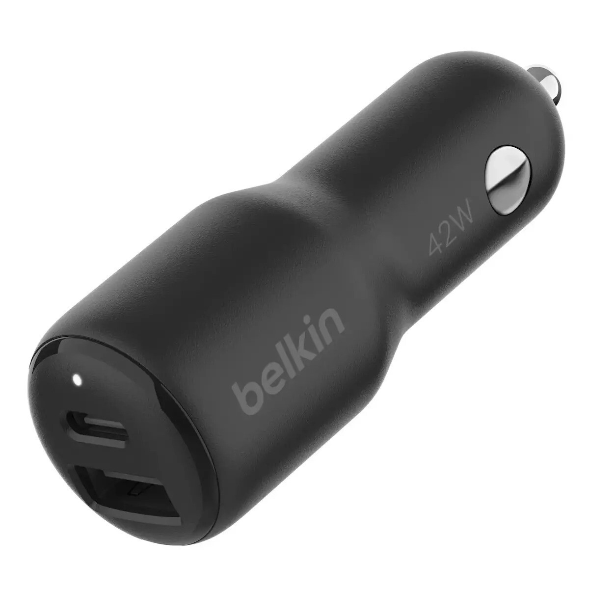 Belkin Φορτιστής Αυτοκινήτου 42W Γρήγορης Φόρτισης με Θύρες 1xUSB 1xType-C Μαύρος Κωδικός CCB005btBK