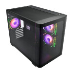 FSP/Fortron S380 Gaming Midi Tower Κουτί Υπολογιστή με Πλαϊνό Παράθυρο και RGB Φωτισμό Μαύρο