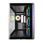 FSP/Fortron M580 Gaming Midi Tower Κουτί Υπολογιστή με Πλαϊνό Παράθυρο και RGB Φωτισμό Μαύρο
