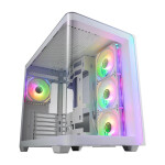 FSP/Fortron M580 Gaming Midi Tower Κουτί Υπολογιστή με Πλαϊνό Παράθυρο και RGB Φωτισμό Λευκό