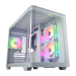 FSP/Fortron S380 Gaming Midi Tower Κουτί Υπολογιστή με Πλαϊνό Παράθυρο και RGB Φωτισμό Λευκό