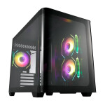 FSP/Fortron S380 Gaming Midi Tower Κουτί Υπολογιστή με Πλαϊνό Παράθυρο και RGB Φωτισμό Μαύρο