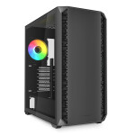 Sharkoon AK2 RGB Gaming Midi Tower Κουτί Υπολογιστή με Πλαϊνό Παράθυρο Μαύρο
