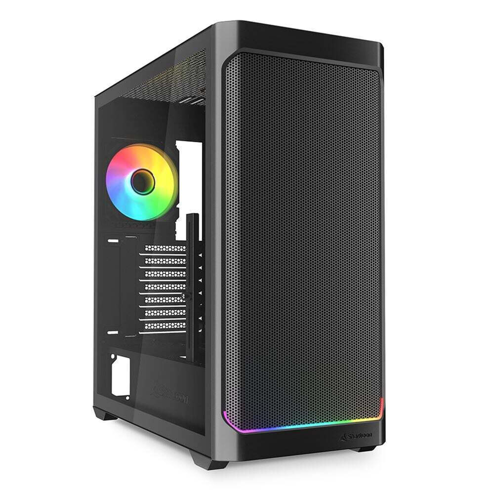 Sharkoon AK4W RGB Strip Gaming Midi Tower Κουτί Υπολογιστή με Πλαϊνό Παράθυρο Μαύρο