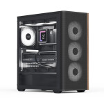 Aerocool D501A V2 Gaming Midi Tower Κουτί Υπολογιστή με Πλαϊνό Παράθυρο και RGB Φωτισμό Μαύρο