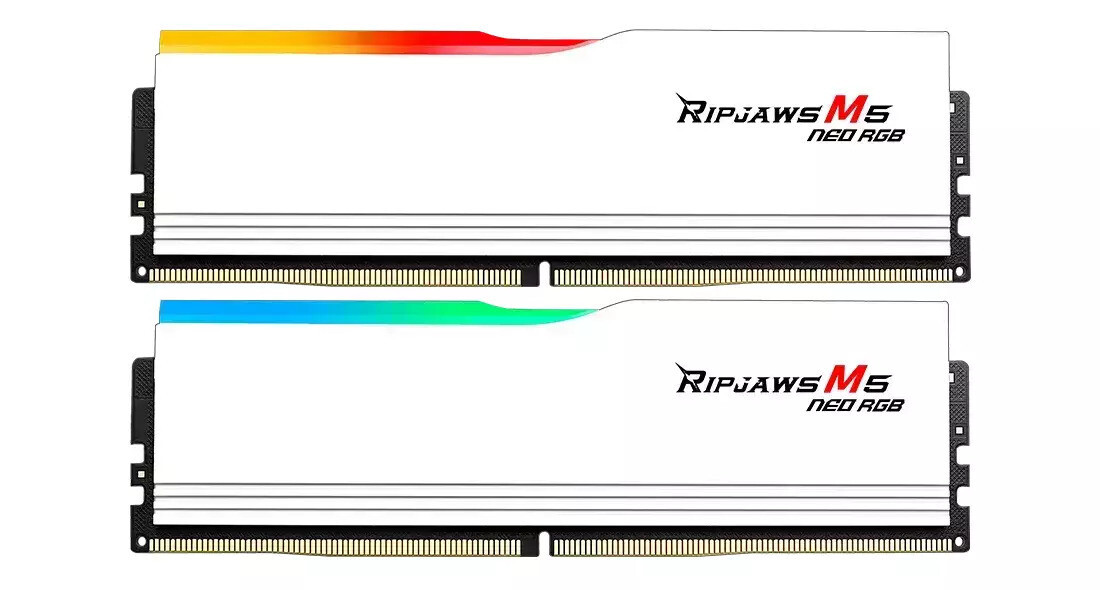 G.Skill Ripjaws M5 Neo RGB DDR5 64GB RAM με 2x32GB Modules και Ταχύτητα 6000 για Desktop Κωδικός F5-6000J2836G32GX2-RM5NRW