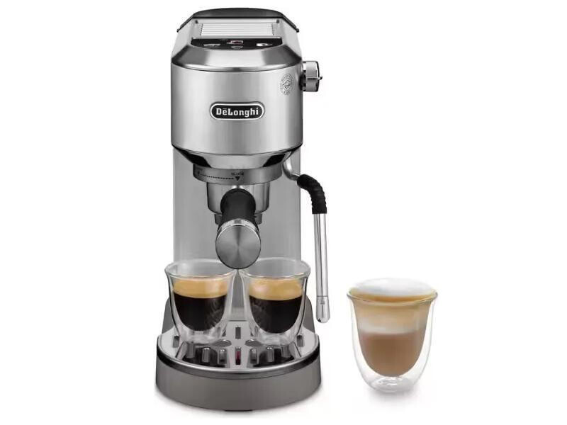 DeLonghi Dedica Duo Μηχανή Espresso 1450W Πίεσης 15bar Silver EC 890.M