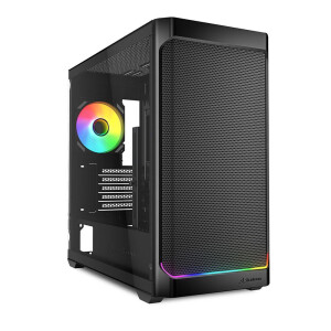 Sharkoon MK4W RGB Strip Gaming Midi Tower Κουτί Υπολογιστή με Πλαϊνό Παράθυρο Μαύρο