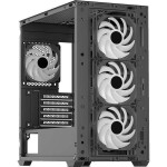 Aerocool D301A V2 Gaming Mini Tower Κουτί Υπολογιστή με Πλαϊνό Παράθυρο και RGB Φωτισμό Μαύρο