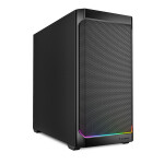 Sharkoon MK4 RGB Strip Gaming Midi Tower Κουτί Υπολογιστή με Πλαϊνό Παράθυρο Μαύρο