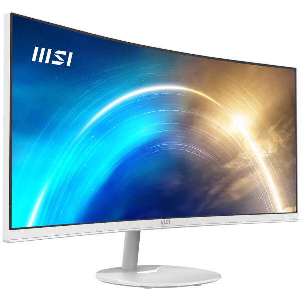 MSI PRO MP341CQWDE Ultrawide VA Curved Gaming Monitor 34 QHD 3440x1440 με Χρόνο Απόκρισης 4ms GTG Λευκό