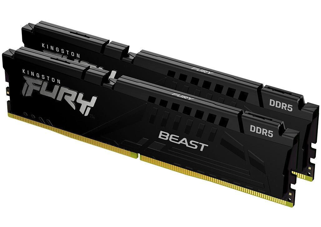 Kingston FURY Beast DDR5 64GB RAM με 2x32GB Modules και Ταχύτητα 5600 για Desktop Κωδικός KF556C36BBE2K2-64