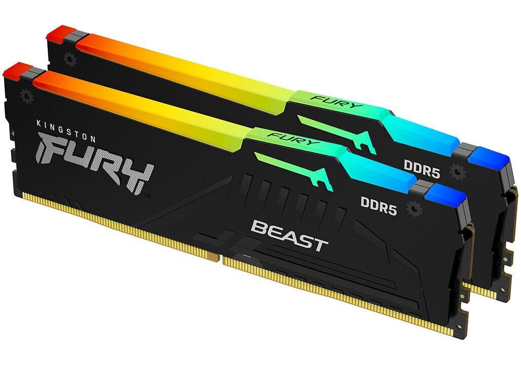 Kingston FURY Beast DDR5 64GB RAM με 2x32GB Modules και Ταχύτητα 6000 για Desktop Κωδικός KF560C36BBE2AK2-64