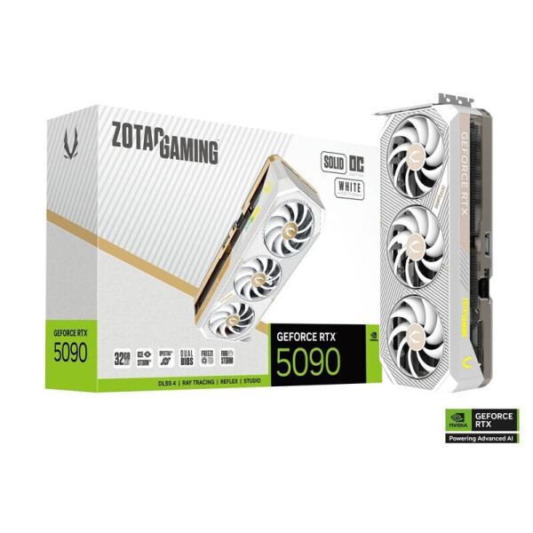Zotac GeForce RTX 5090 32GB GDDR7 SOLID OC White Edition Κάρτα Γραφικών Κωδικός ZT-B50900Q-10P
