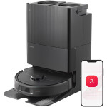 Roborock Qrevo Plus Σκούπα Ρομπότ για Σκούπισμα Σφουγγάρισμα με Χαρτογράφηση και Wi-Fi Μαύρη