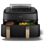 Philips Air Fryer με Διπλό Αποσπώμενο Κάδο 9lt Μαύρο NA552/00