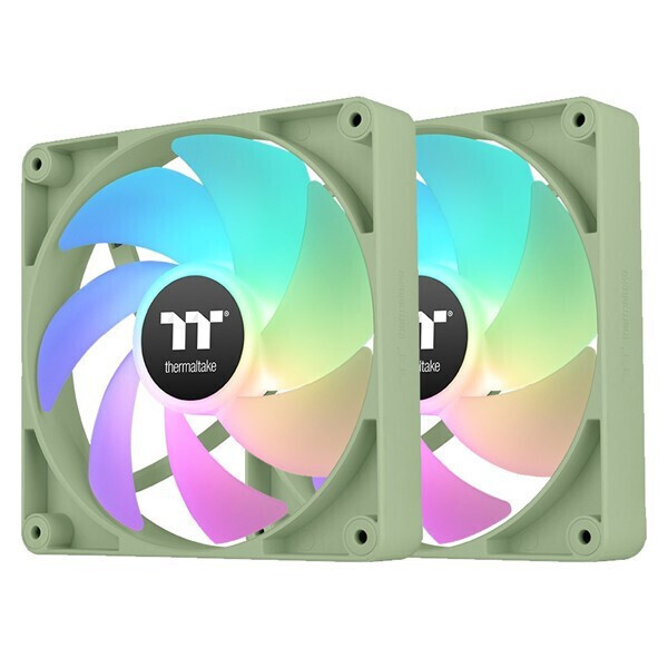 Thermaltake CT140 Case Fan με ARGB Φωτισμό και Σύνδεση 4-Pin PWM 2τμχ Matcha Green