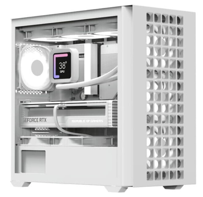 Aerocool D302A Gaming Mini Tower Κουτί Υπολογιστή με Πλαϊνό Παράθυρο Λευκό