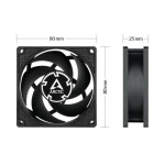 Arctic P8 Max Case Fan 80mm 5000rpm / 40cfm Χωρίς Led Φωτισμό και Σύνδεση 4-Pin PWM