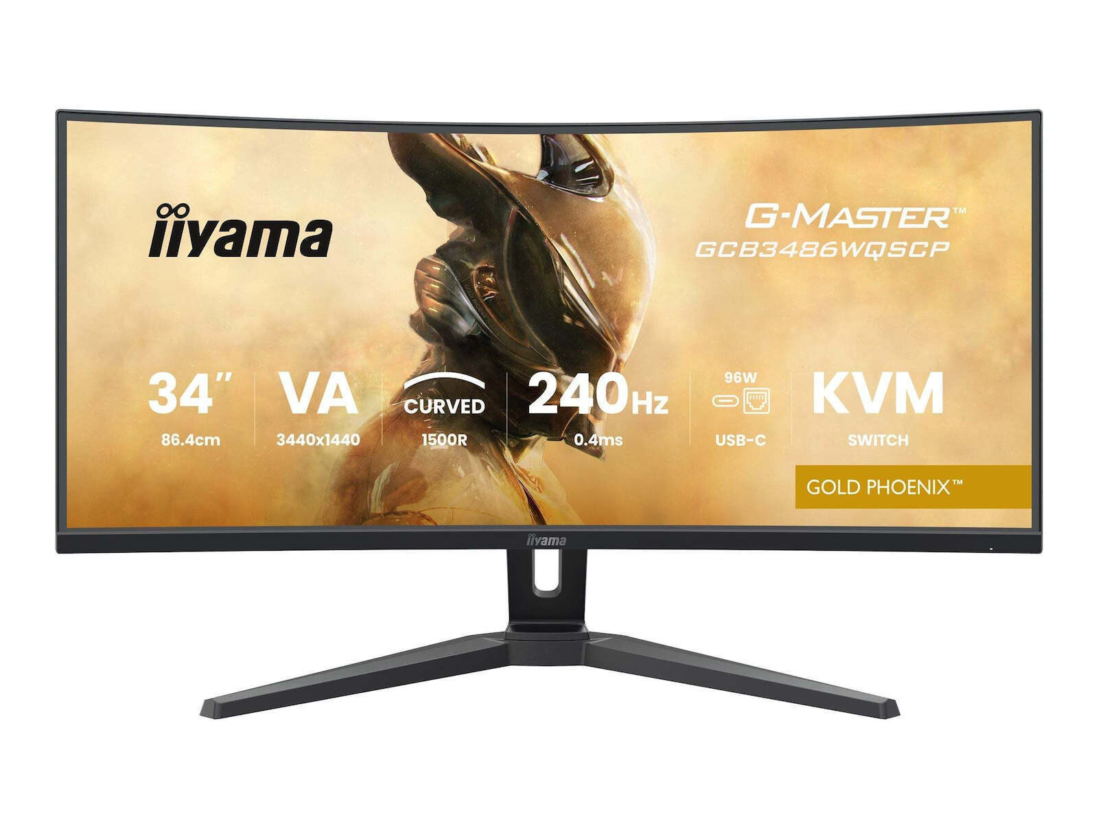 Iiyama GCB3486WQSCP-B1 Ultrawide VA Curved Monitor 34 QHD 3440x1440 240Hz