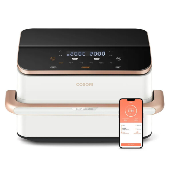 Cosori Dual Blaze TwinFry Air Fryer με Wi-Fi Διπλό Αποσπώμενο Κάδο 10lt Λευκό