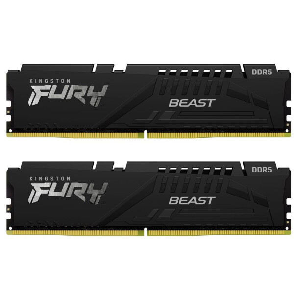 Kingston Fury Beast DDR5 64GB RAM με 2x32GB Modules και Ταχύτητα 5600 για Desktop Κωδικός KF556C40BBK2-64