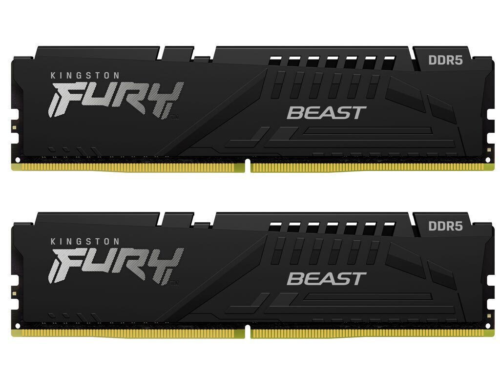 Kingston Fury Beast DDR5 64GB RAM με 2x32GB Modules και Ταχύτητα 5200 για Desktop Κωδικός KF552C40BBK2-64
