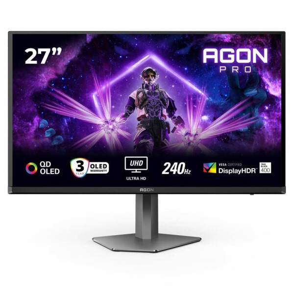 AOC Agon AG276UZD QD-OLED HDR Monitor 26.5 4K 3840x2160 240Hz με Χρόνο Απόκρισης 0.03ms GTG
