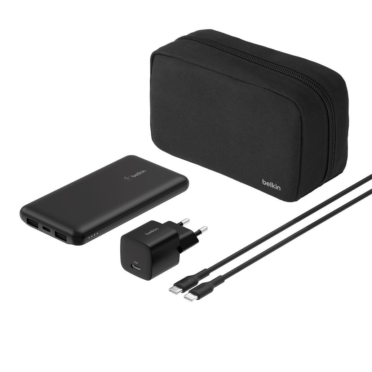 Belkin Φορτιστής με Θύρα USB-C και Καλώδιο USB-C - USB-C 25W Μαύρος BoostCharge Power-Set