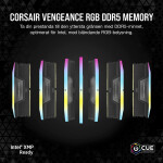 Corsair Vengeance RGB DDR5 16GB RAM με 2x8GB Modules και Ταχύτητα 5200 για Desktop Κωδικός CMH16GX5M2B5200C40