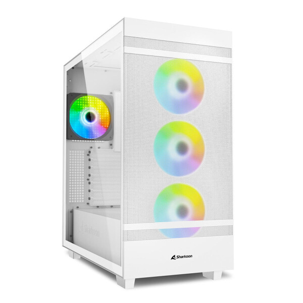 Sharkoon Rebel C50 RGB Gaming Midi Tower Κουτί Υπολογιστή με Πλαϊνό Παράθυρο Λευκό