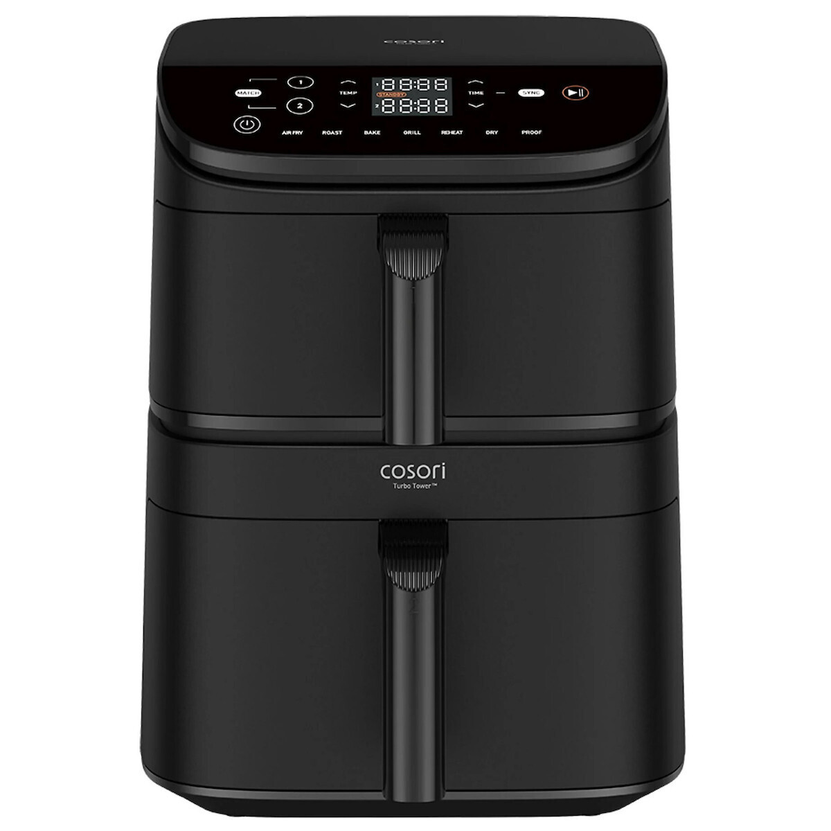 Cosori Turbo Tower Air Fryer με Διπλό Αποσπώμενο Κάδο 10.8lt Μαύρο