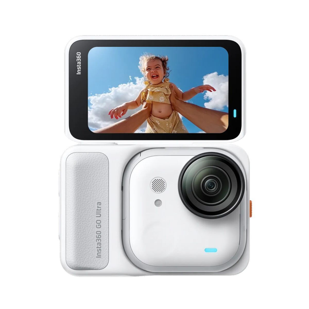 Insta360 GO Ultra Action Camera 4K Ultra HD Υποβρύχια Standard Bundle με Οθόνη Αφής 2.5 και Wi-Fi Arctic White