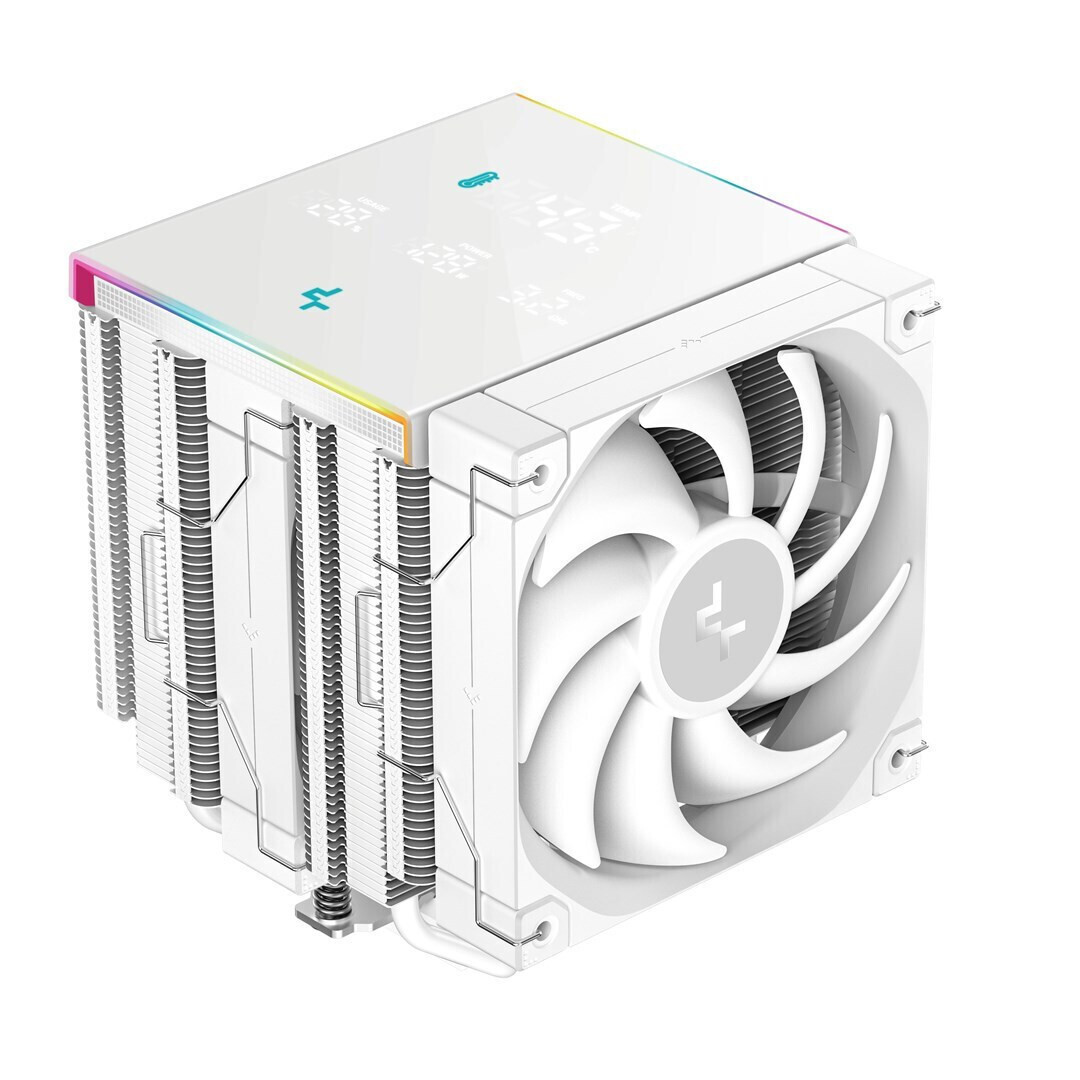 Deepcool AK620 Digital PRO Ψύκτρα Επεξεργαστή Διπλού Ανεμιστήρα για Socket AM4/AM5/1200/115x/1700 με ARGB Φωτισμό Λευκή