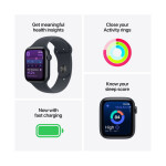 Apple Watch SE 3 Cellular Aluminium 40mm Αδιάβροχο με eSIM και Παλμογράφο Midnight Aluminium Case with Midnight Sport Band - M/L