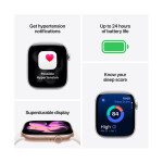 Apple Watch Series 11 Aluminium 42mm Αδιάβροχο με Παλμογράφο Space Grey Aluminium Case with Black Sport Band - S/M