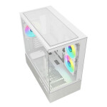 Sharkoon MK7 ARGB Gaming Mini Tower Κουτί Υπολογιστή με Πλαϊνό Παράθυρο Λευκό