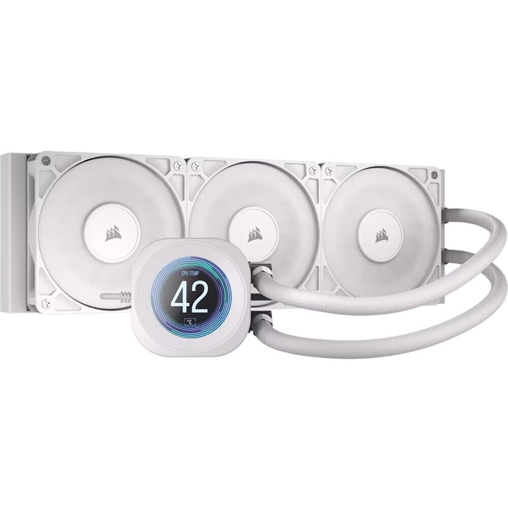 Corsair NAUTILUS 360 RS LCD Υδρόψυξη AIO CPU με 3 Ανεμιστήρες 120mm Λευκή