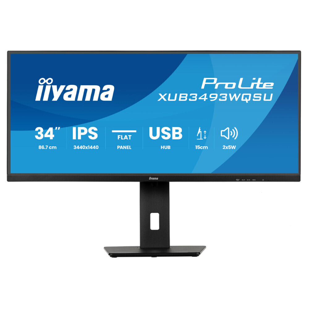 Iiyama XUB3493WQSU-B6 Ultrawide IPS Monitor 34 3440x1400