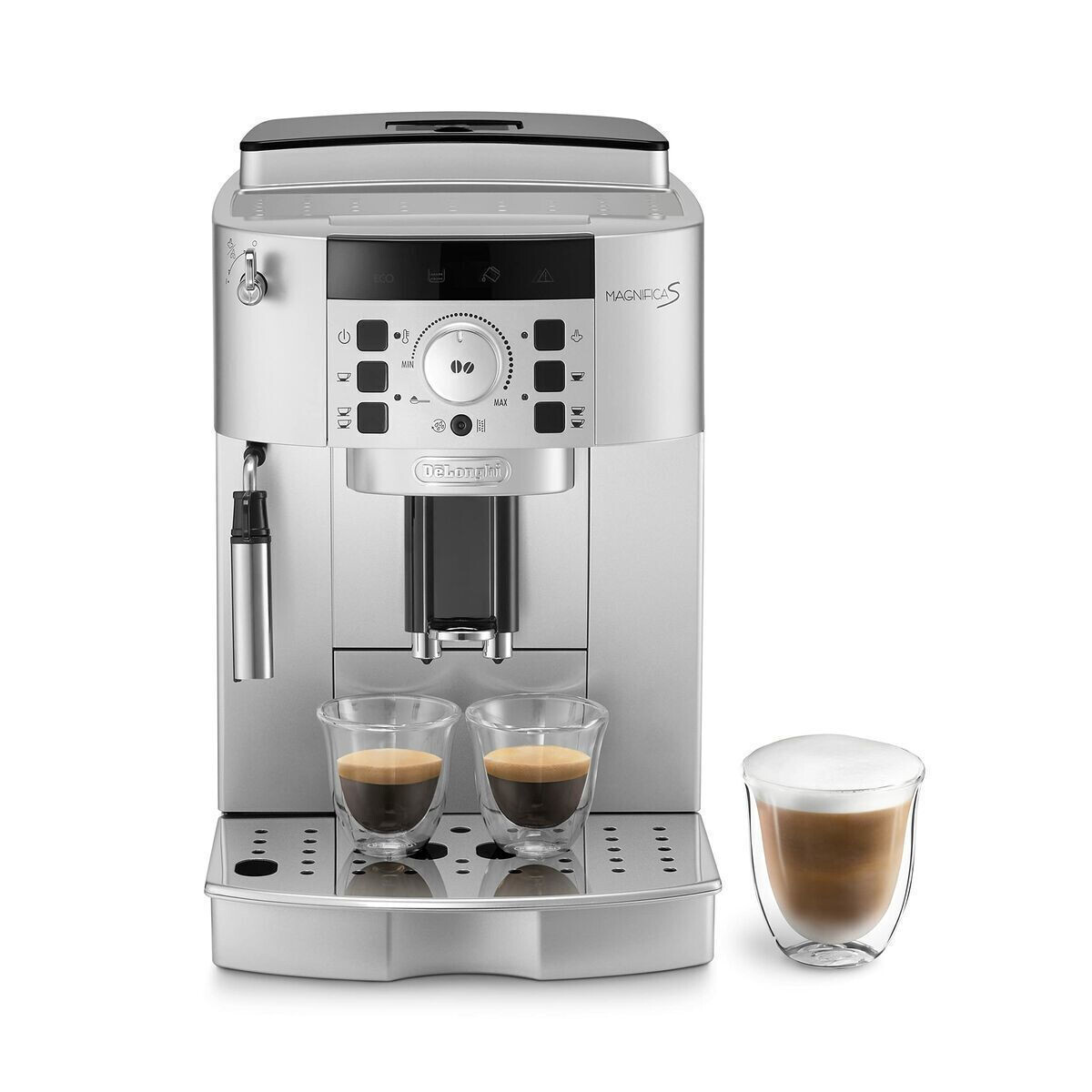 DeLonghi Magnifica S Αυτόματη Μηχανή Espresso 1450W Πίεσης 15bar με Μύλο Άλεσης Ασημί