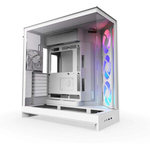 NZXT H9 Flow RGB Gaming Midi Tower Κουτί Υπολογιστή με Πλαϊνό Παράθυρο Λευκό