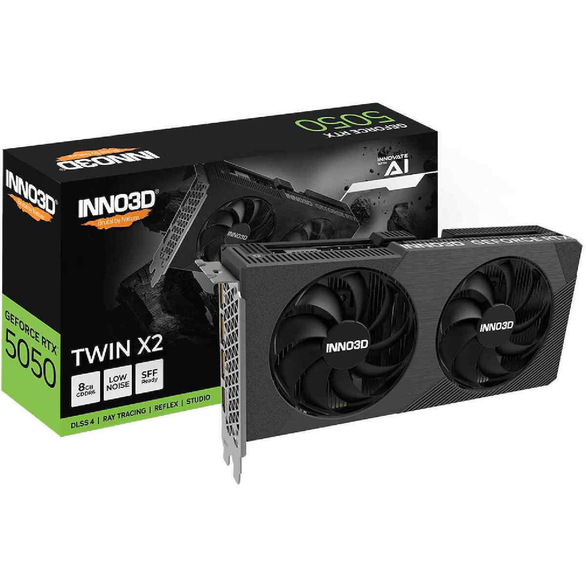 Inno 3D GeForce RTX 5050 8GB GDDR6 Twin X2 Κάρτα Γραφικών Κωδικός N50502-08D6-174071N