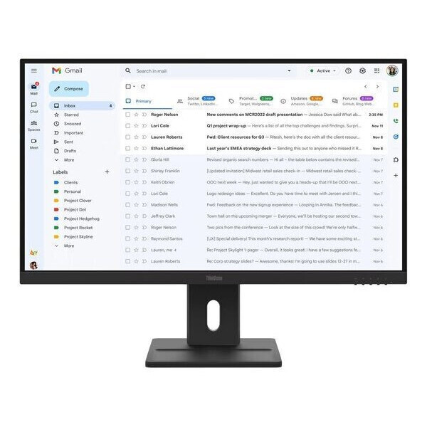 Lenovo ThinkVision E27-40 IPS Monitor 27 FHD 1920x1080 με Χρόνο Απόκρισης 4ms GTG
