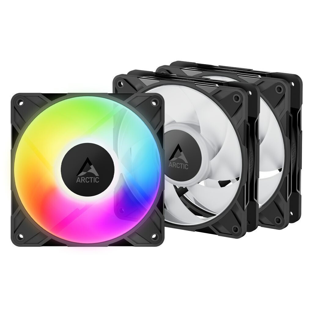 Arctic P12 Pro Reverse Case Fan 120mm με RGB Φωτισμό και Σύνδεση 3-Pin / 4-Pin PWM 3τμχ