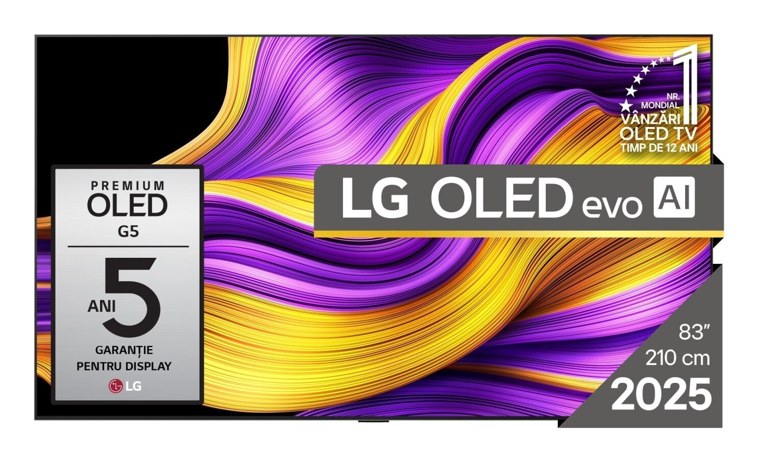 LG Smart Τηλεόραση 83 4K UHD OLED Evo AI G5 2025 OLED83G51LW