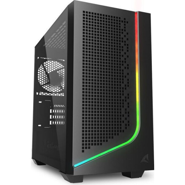Sharkoon J1000 ARGB Mini Tower Κουτί Υπολογιστή με Πλαϊνό Παράθυρο Μαύρο