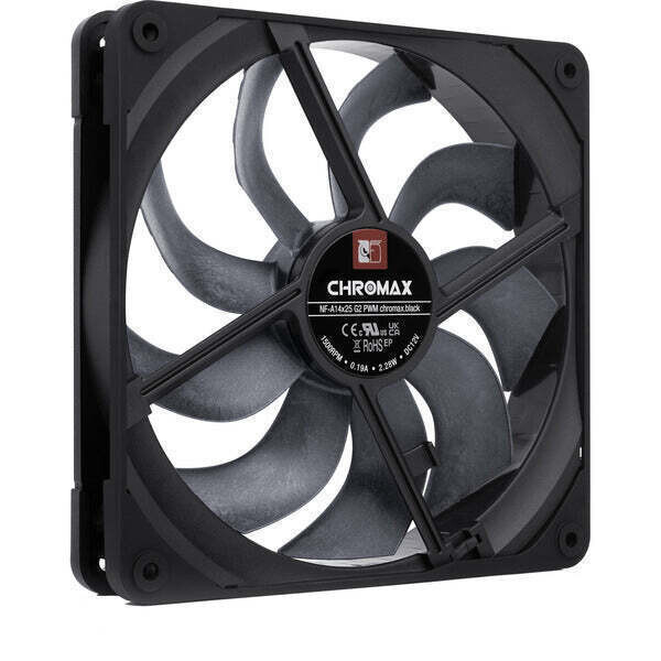 Noctua NF-A14x25 G2 PWM Case Fan 140mm 1500rpm / 91.58cfm Χωρίς Led Φωτισμό και Σύνδεση 4-Pin chromax.Black