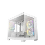 Deepcool CG330 3F Gaming Mini Tower Κουτί Υπολογιστή με Πλαϊνό Παράθυρο και ARGB Φωτισμό Λευκό
